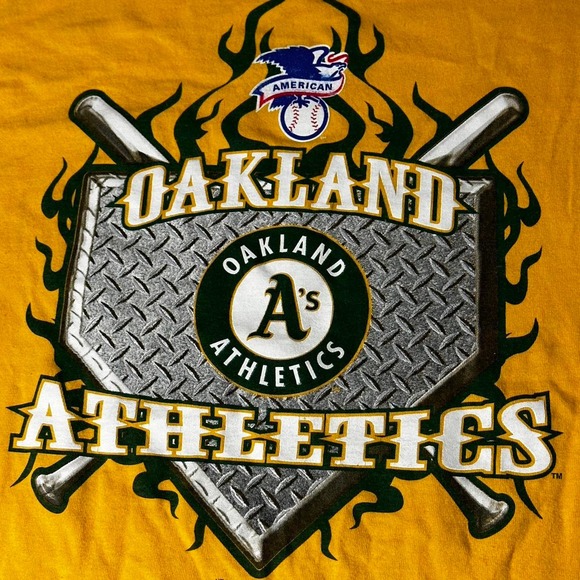 VINTAGE 2005 OAKLAND ATHLETICS GREEN FLAME LEE SPORT SIZE SMALL - Picture 2 of 5